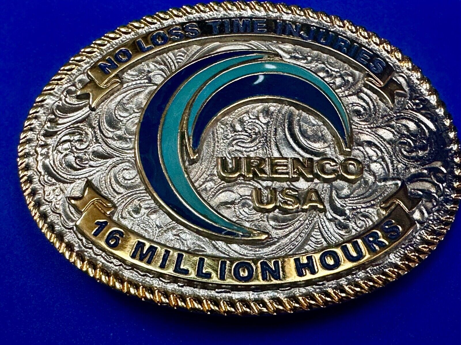 URENCO USA New Mexico  No Loss Time Injuries 16 Million Hours Belt Buckle by JIM