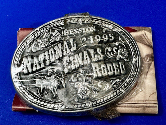 1995 Hesston National Finals Rodeo NFR Cowboys Youth Size NOS Belt Buckle