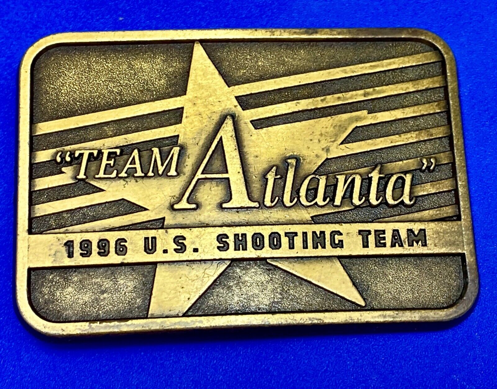 1996 Team Atlanta US Olympic Shooting Commemorative belt buckle