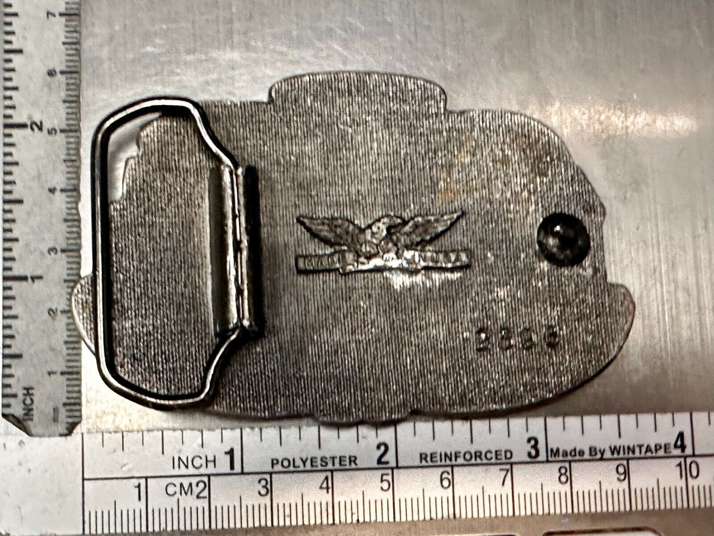 America’s Highway Of Steel RR Double Railroad Train Belt Buckle Made in USA 2396