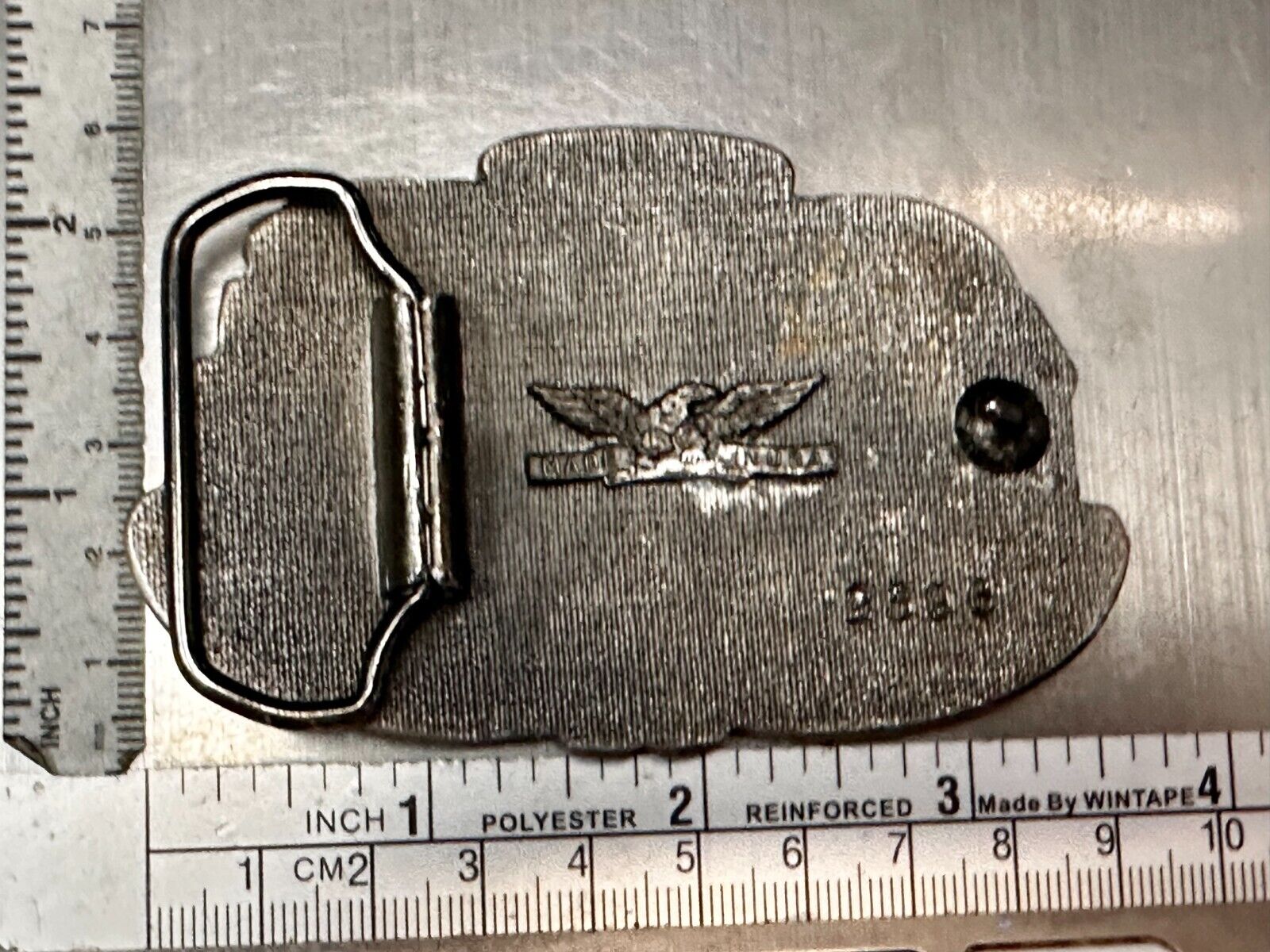 America’s Highway Of Steel RR Double Railroad Train Belt Buckle Made in USA 2396