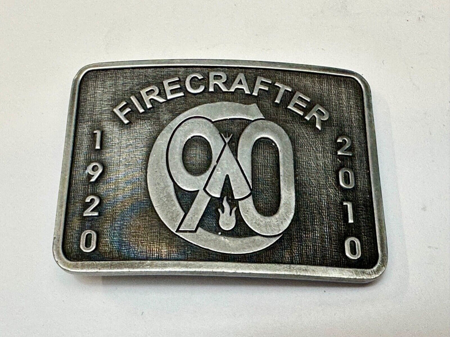 1920 - 2010 Firecracker 90 year celebration belt buckle