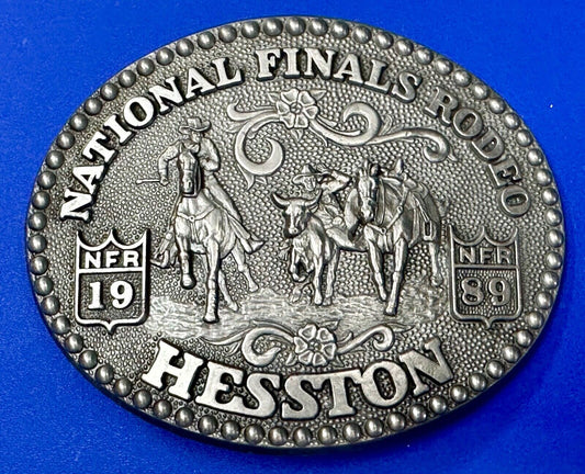 1989 National Finals Rodeo NFR Award Design Medals Belt Buckle