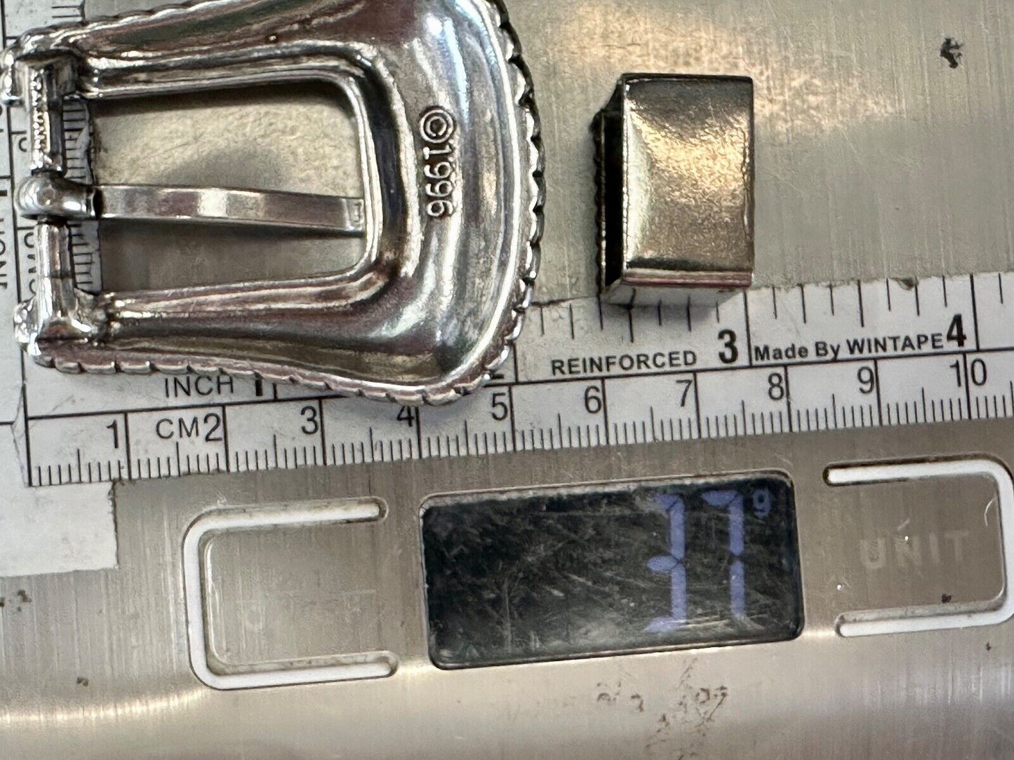 Two piece Ranger Set vintage 1996 silver tone buckle and keeper