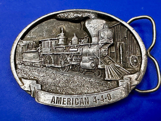 American 4-40 RailRoad Train Car Vintage 1987 Commemorative Belt Buckle C+J
