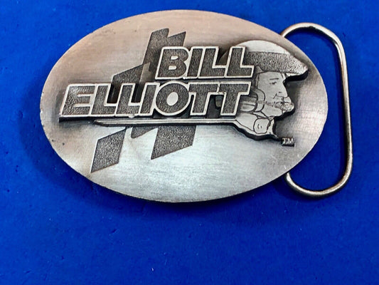 VINTAGE 1991 Bill Elliott NASCAR race car INDY 500 driver belt buckle 