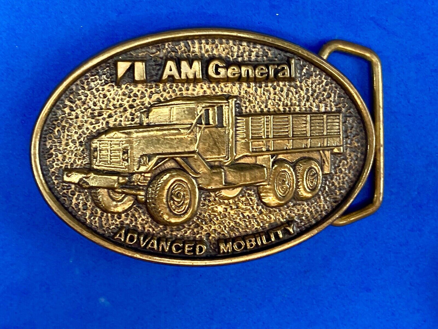 AM General Advanced Mobility belt buckle 2nd in a collector series 5 Ton Trucks 