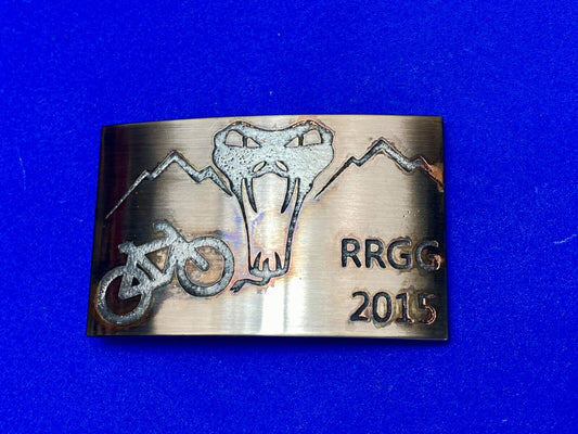 Used 2015 RRGG Mountain BMX Bike Belt Buckle Viper Logo Event Trail Ride Race