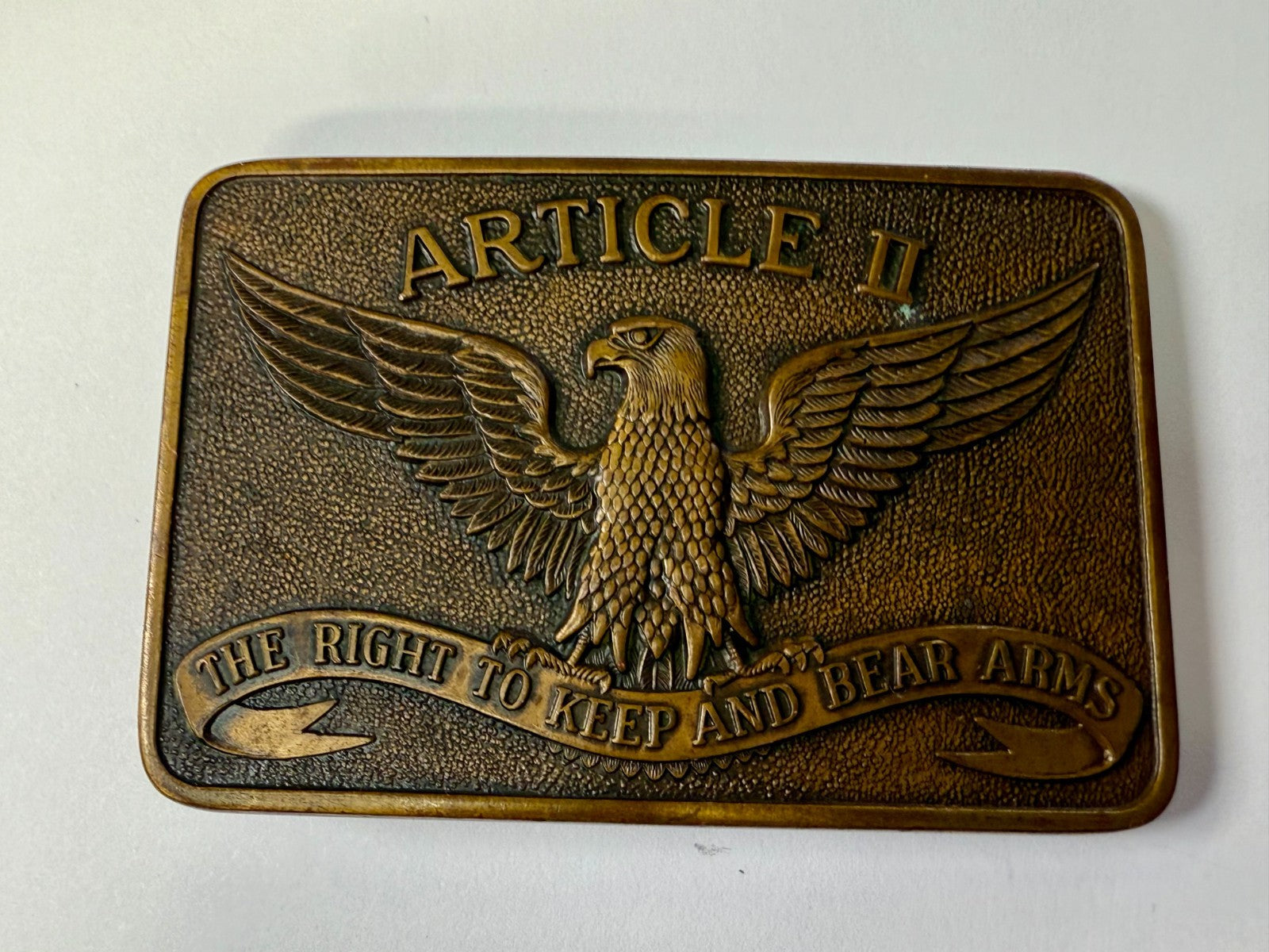 Article II The Second Amendment The Right To Keep and Bear Arms Belt Buckle- LS
