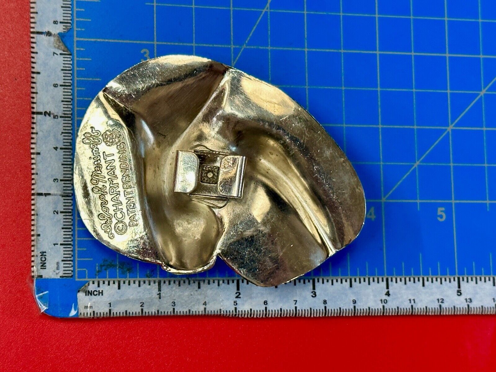 Abstract Silver tone Knot Belt Slide Buckle slide by Charmant Beverly Hills