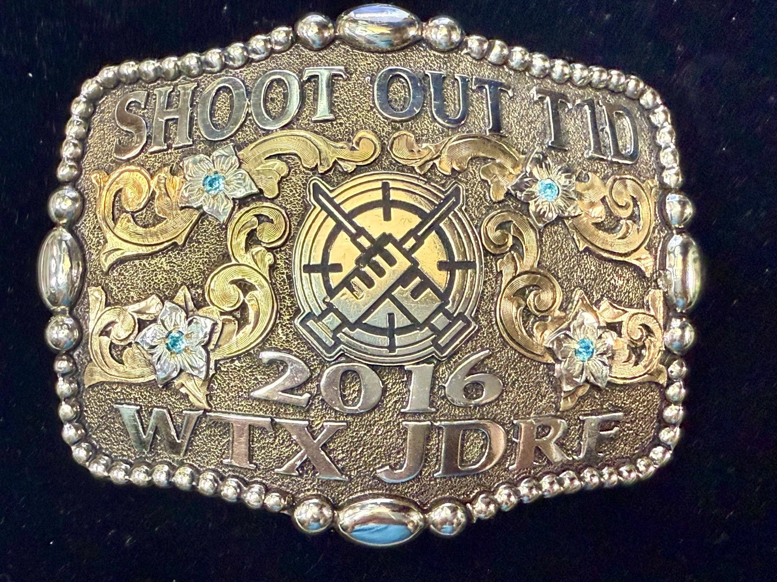 2016 WTX JDRF Budweiser Shootout NASCAR Trophy Molly's Custom Silver Belt Buckle