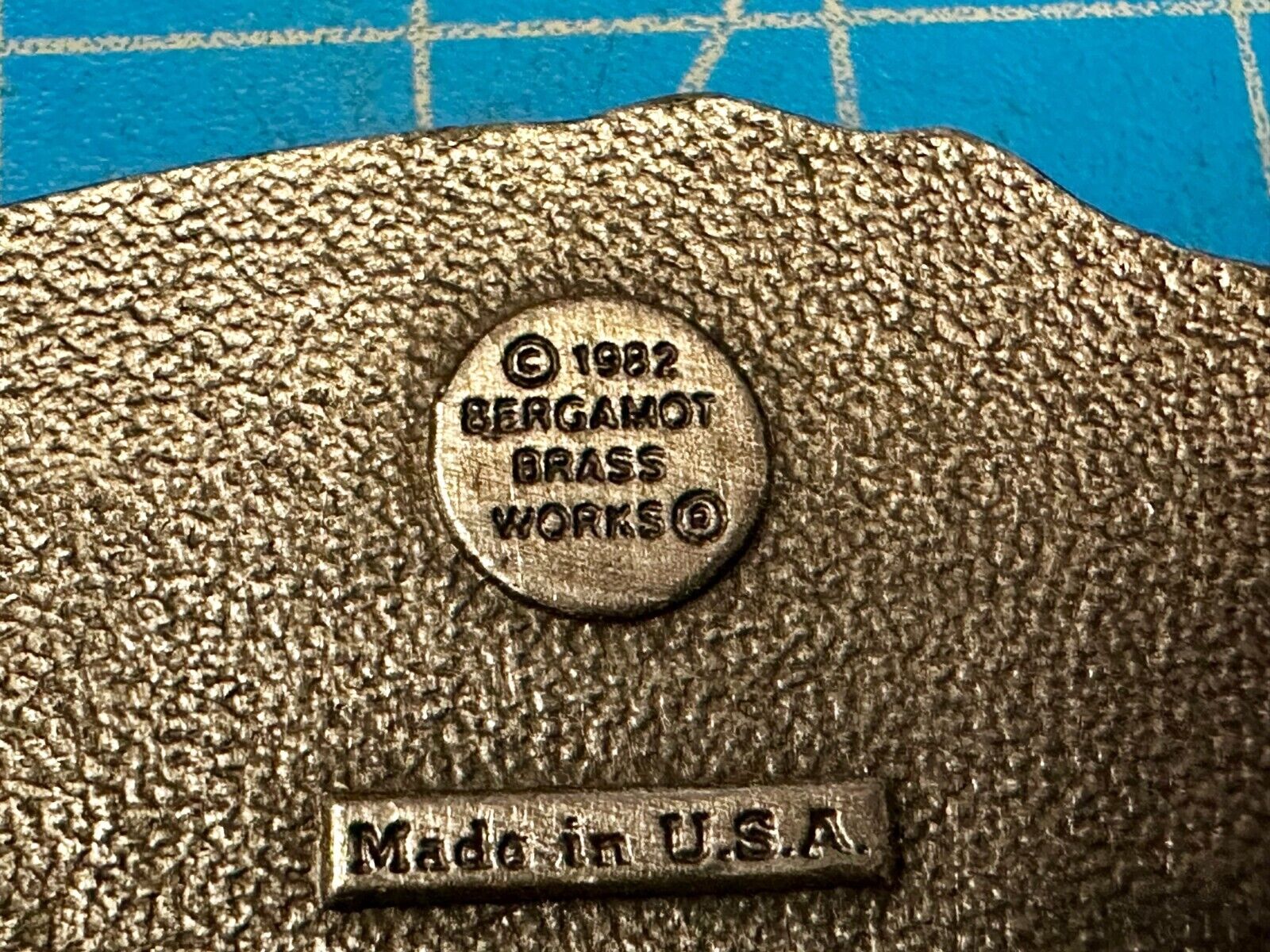 United States Marines Patriotic Raising Flag Vintage 1982 Bergamot Belt Buckle