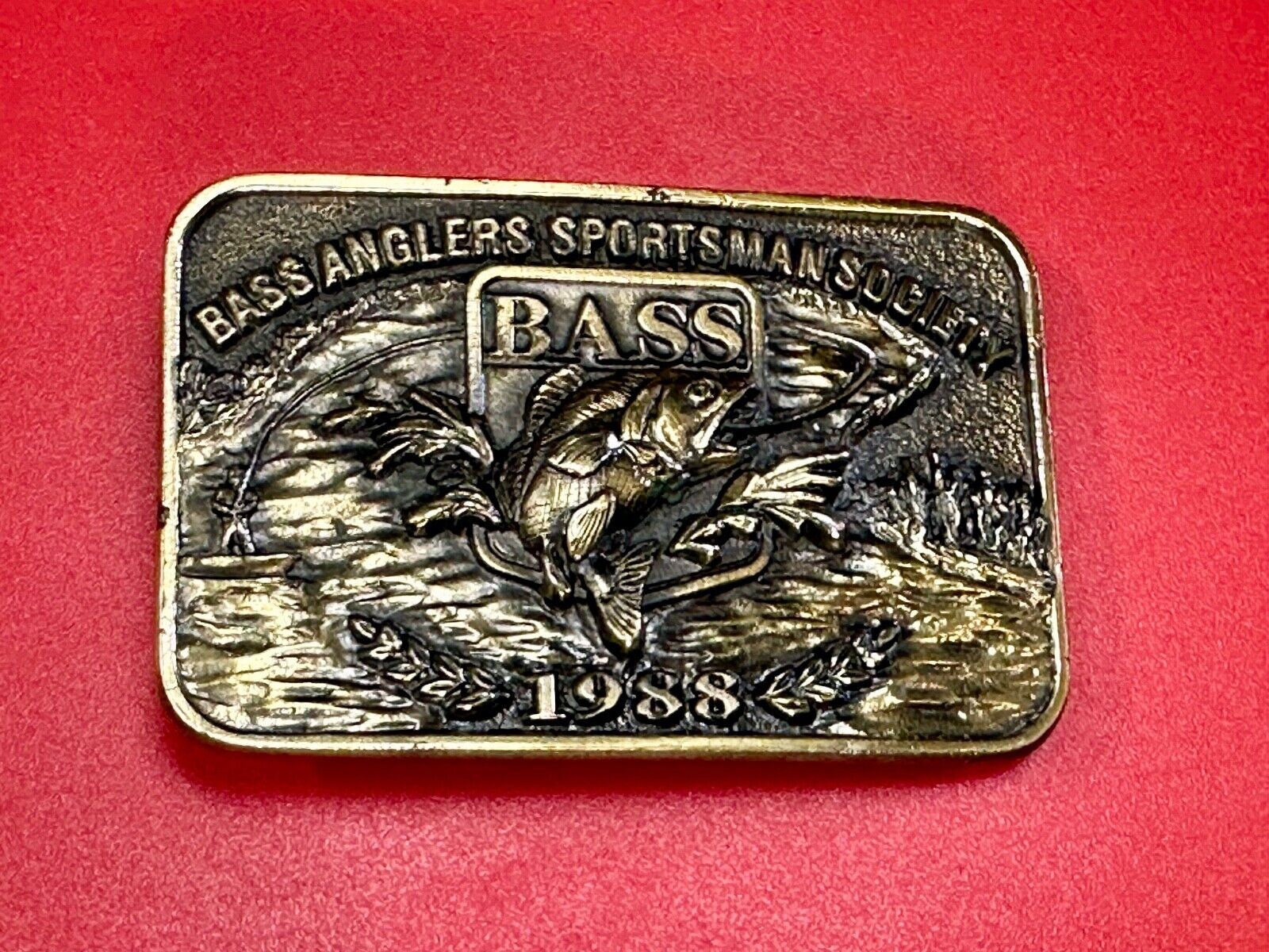 BASS Anglers Sportsman Society Fishing Club Great American belt buckle Co