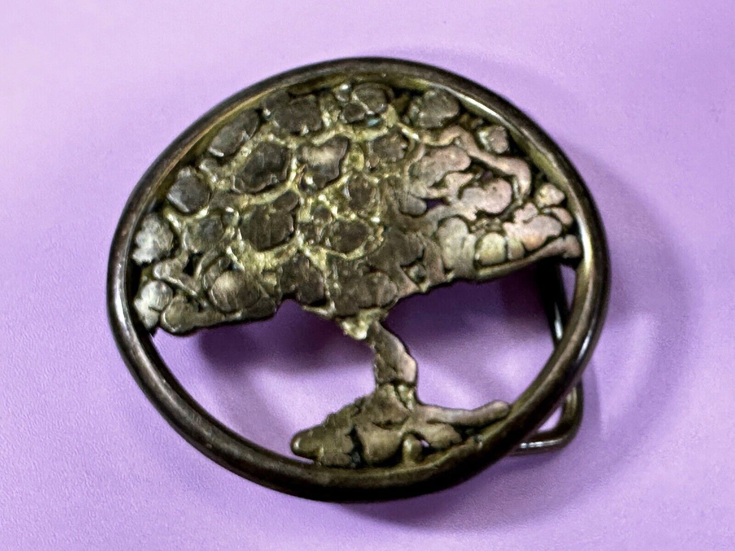 Tree of Life Abstract Open Work Hippy Vibe Artisan Cypress Belt Buckle