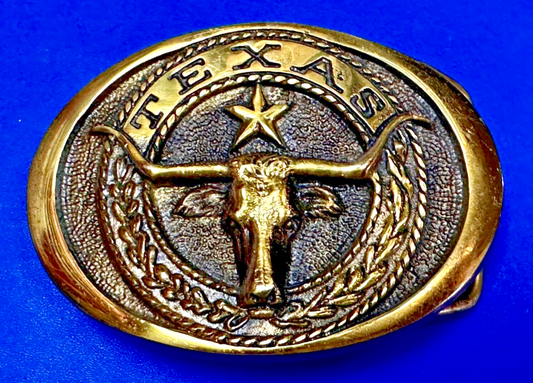 TEXAS Longhorn Lone Star Heritage Mint Registered Collection Belt Buckle