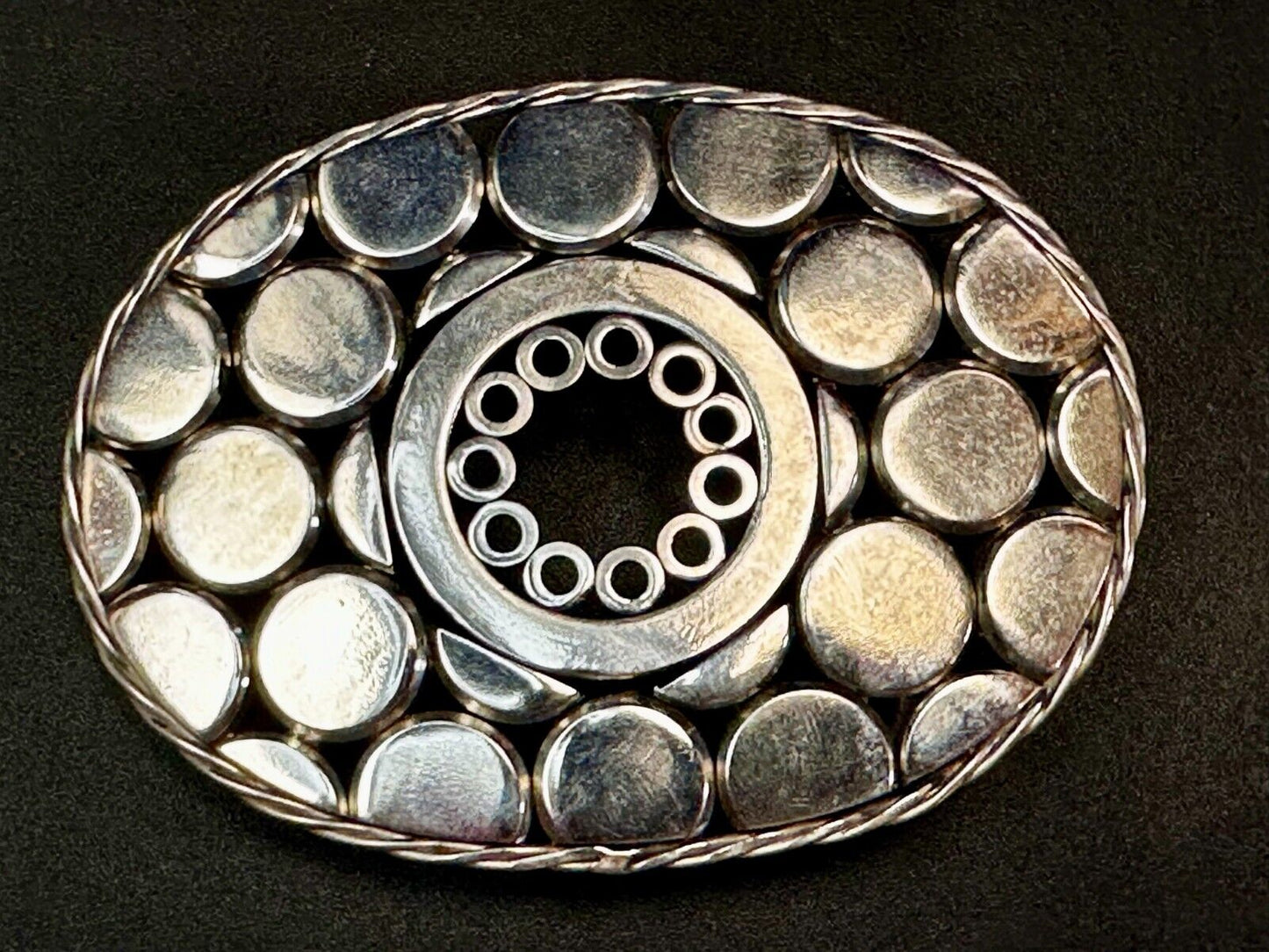 Unique Welder Machine Shop Folk Industrial Art Quality Artisan Oval Belt Buckle