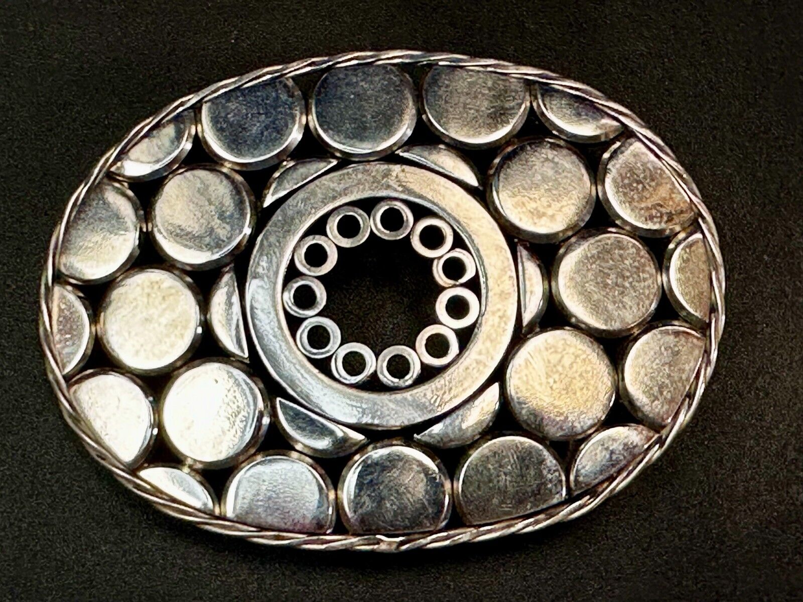 Unique Welder Machine Shop Folk Industrial Art Quality Artisan Oval Belt Buckle