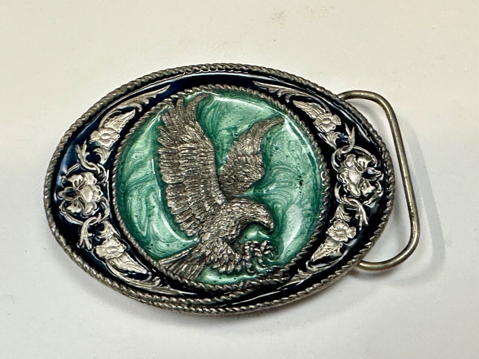 THE EAGLE - Attacking Hunting Diving Siskiyou Vintage Belt Buckle 1991 G-5