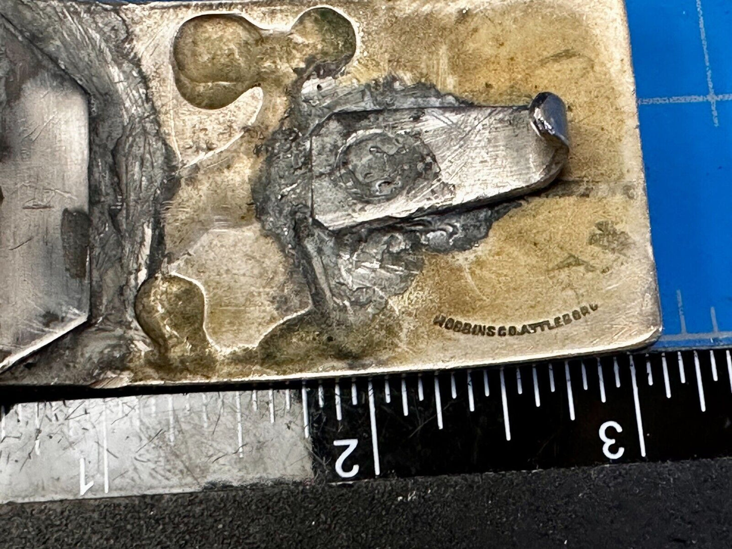 University Of New Mexico Lobo Antique 1940'S Robbins Co Attleboro Belt Buckle
