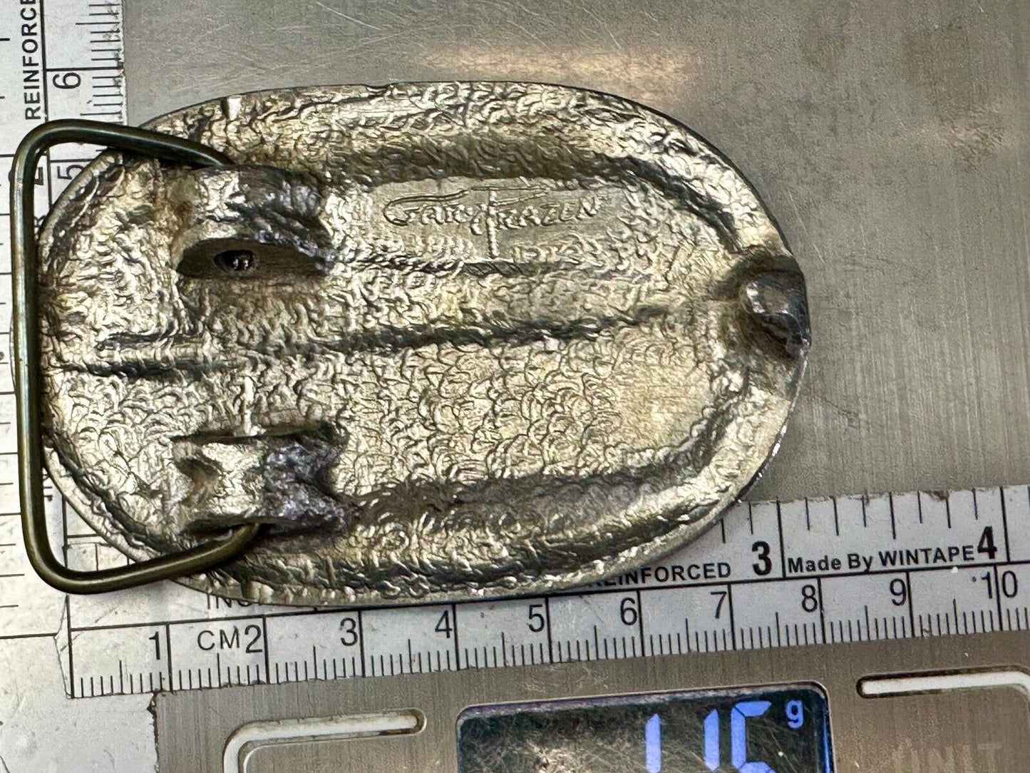 Utah Railway Co Vtg Train Railroad 85 Years - Gary Prazen Sculpture Belt Buckle