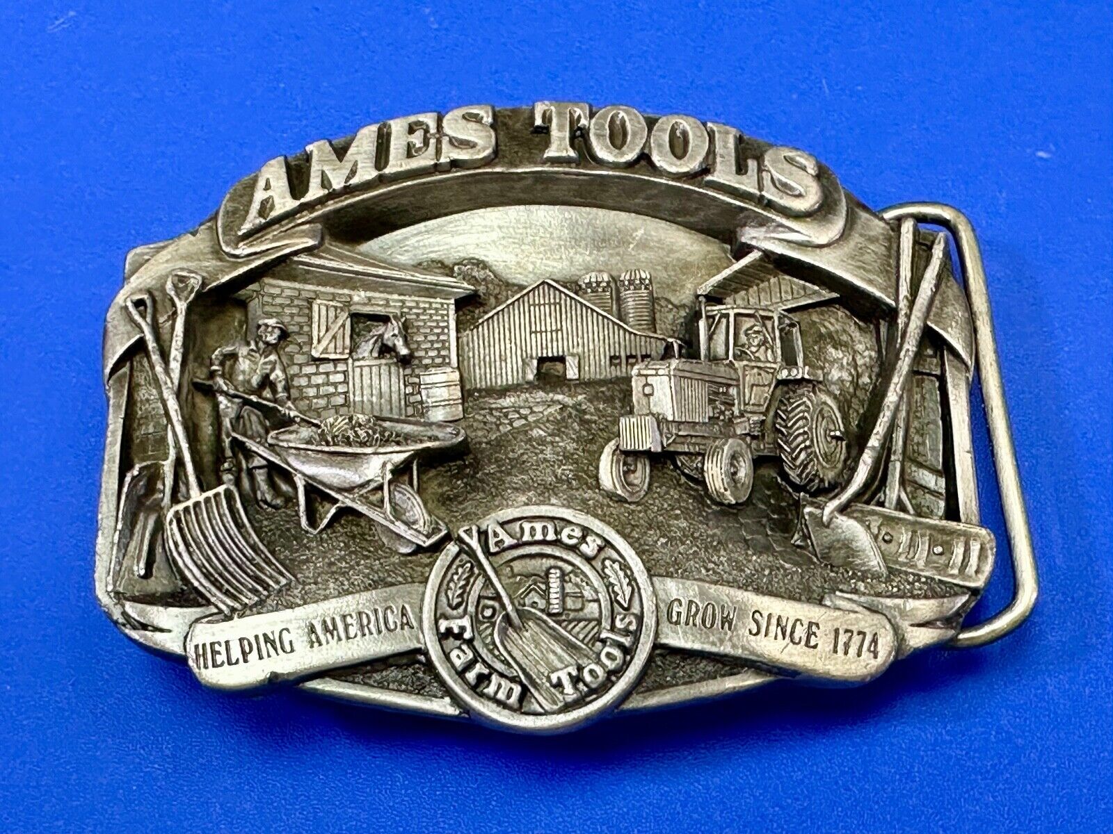 Ames Tools, helping America Grow 1989 Siskiyou Belt Buckle Lawn & garden supply