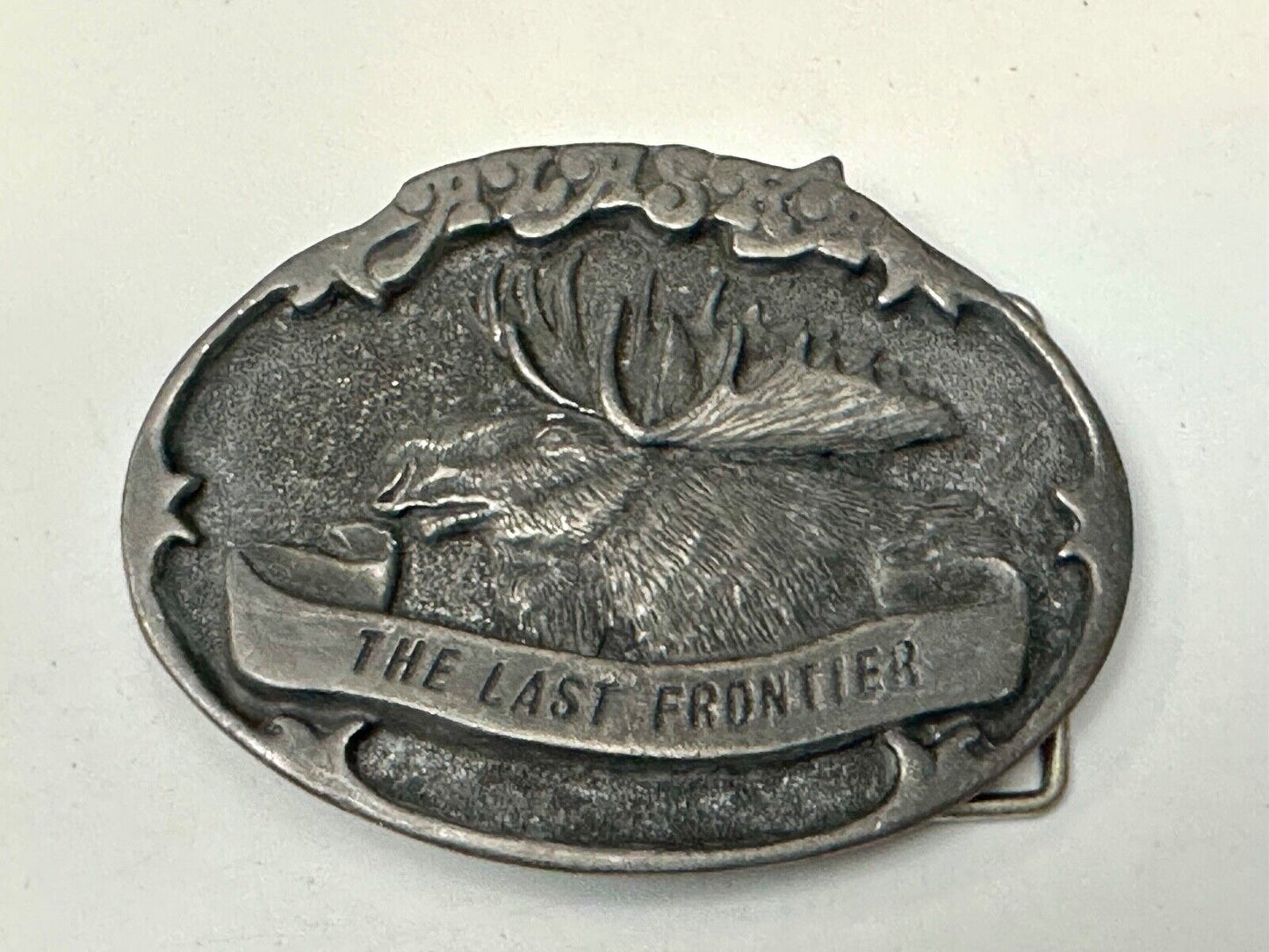 Alaska State - The Last Frontier Vintage Belt Buckle by AK Frontier Arts INC