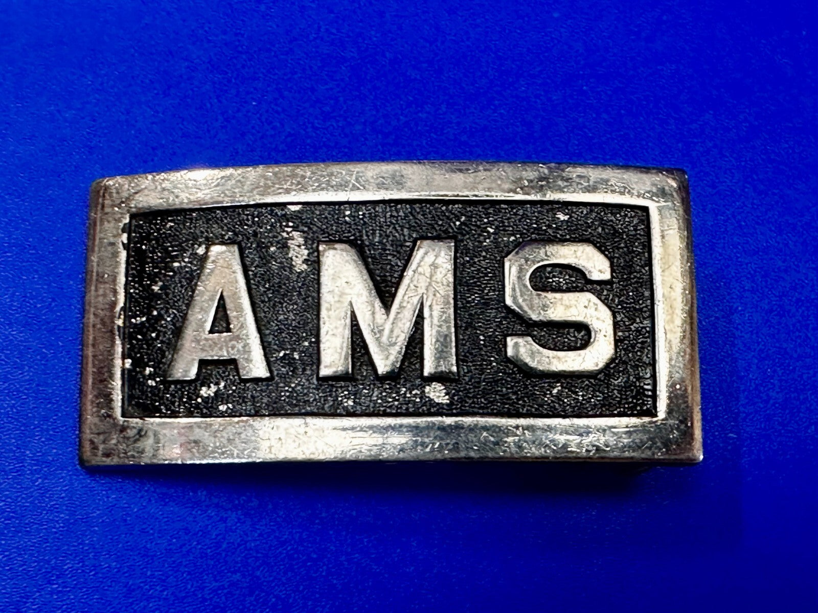 AMS Advanced Math & Science High School Initials Letters Belt Buckle