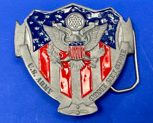 U.S. Army Patriotic America Belt Buckle Come Get Some Buckle Great American Prod