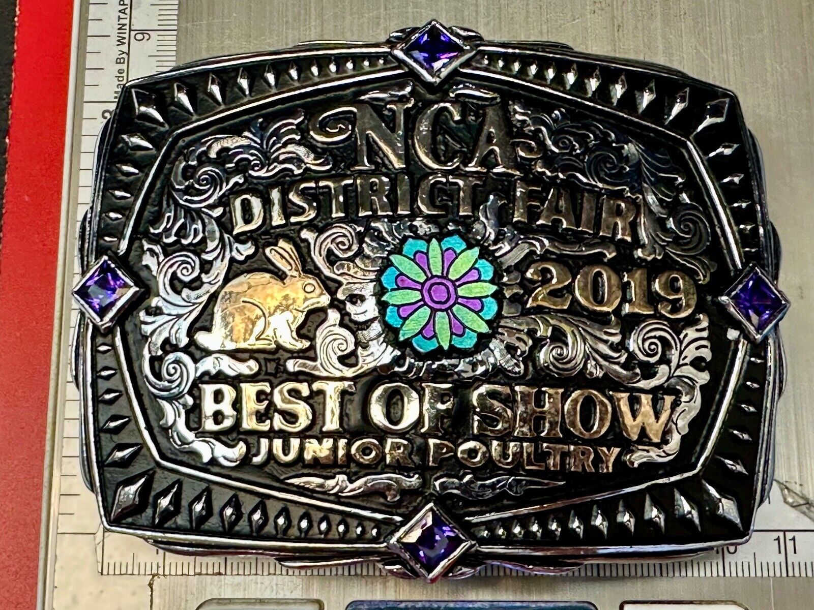 Best of Show JR poultry Trophy NCA District Fair 2019 Arkansas belt buckle By KS