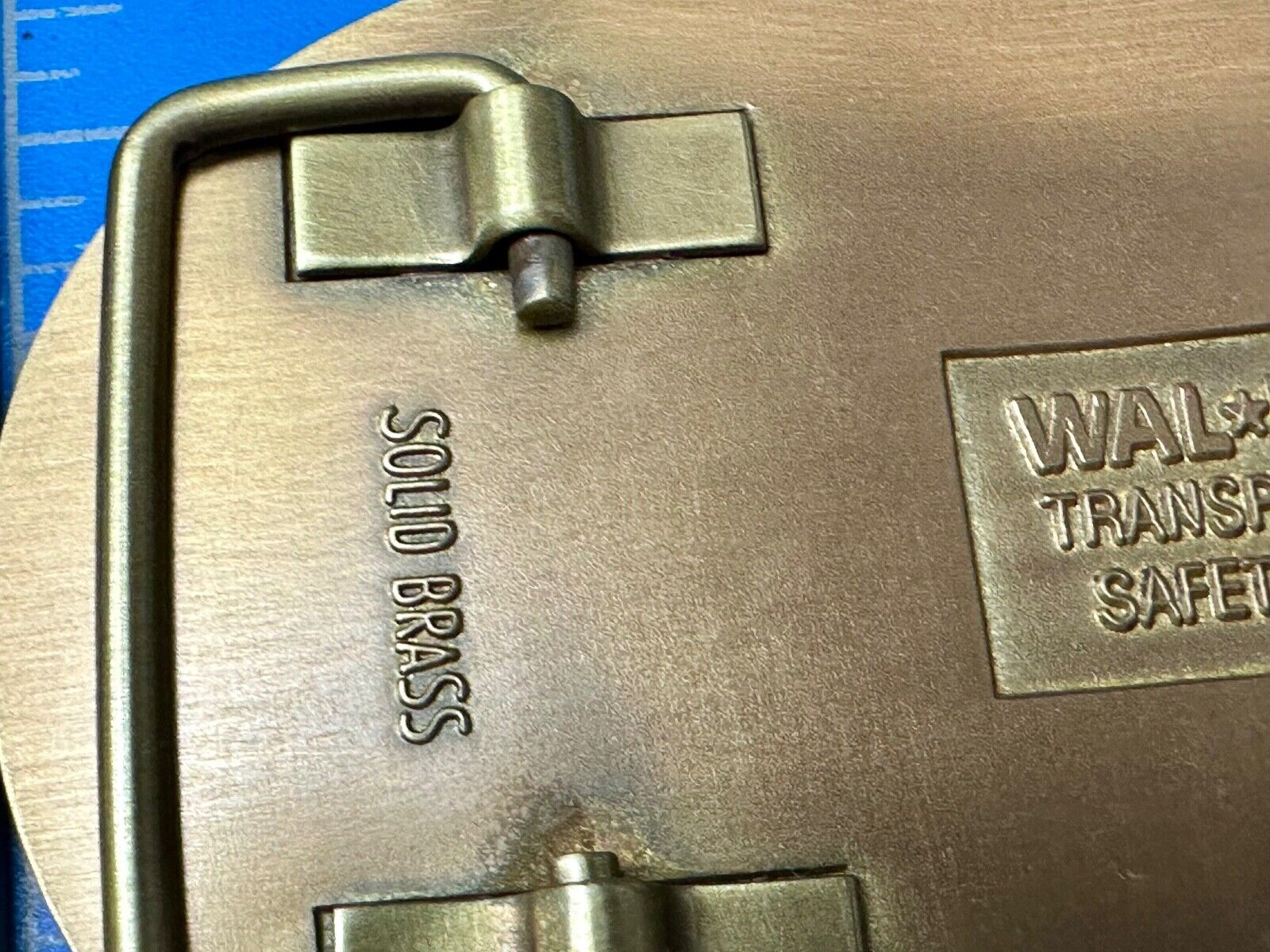 510 Waltons AR Walmart Transportation Semi Driver Safety Award Brass Belt Buckle