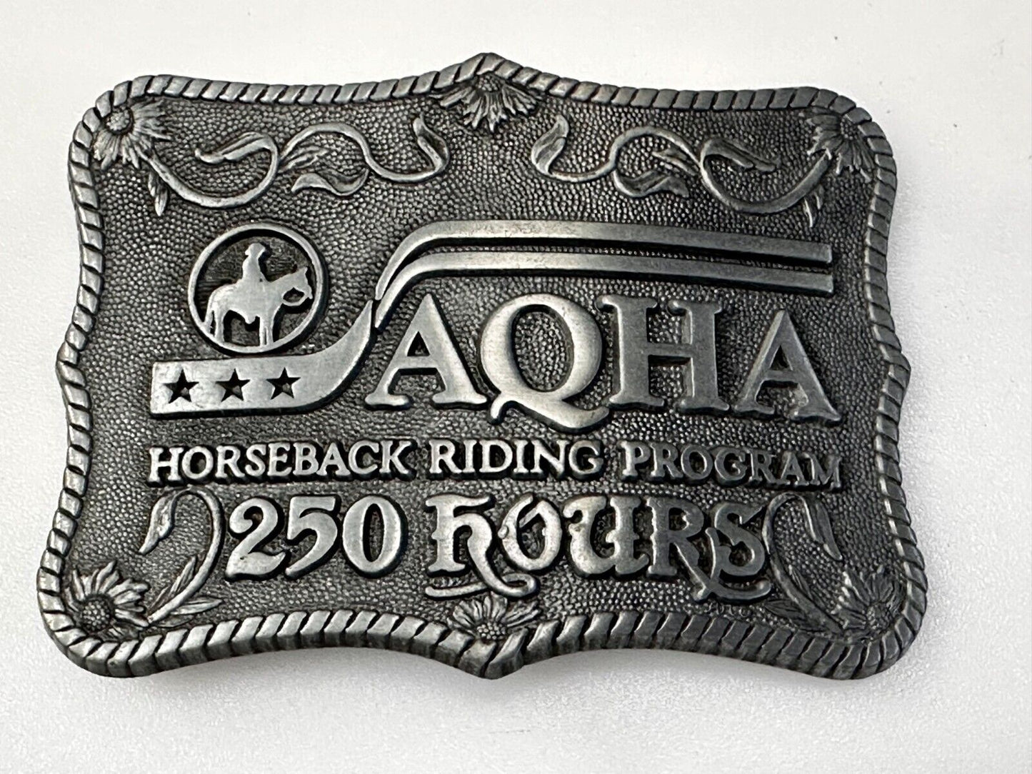 AQHA Horseback Riding Program 250 hours Award Belt Buckle by Quarterhorse