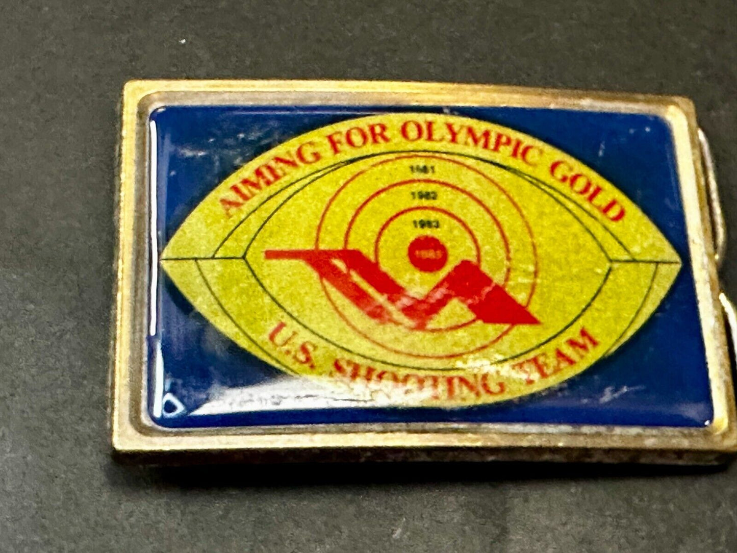 Aiming for Olympic Gold Vintage US Shooting Team Los Angeles 1984 Belt Buckle