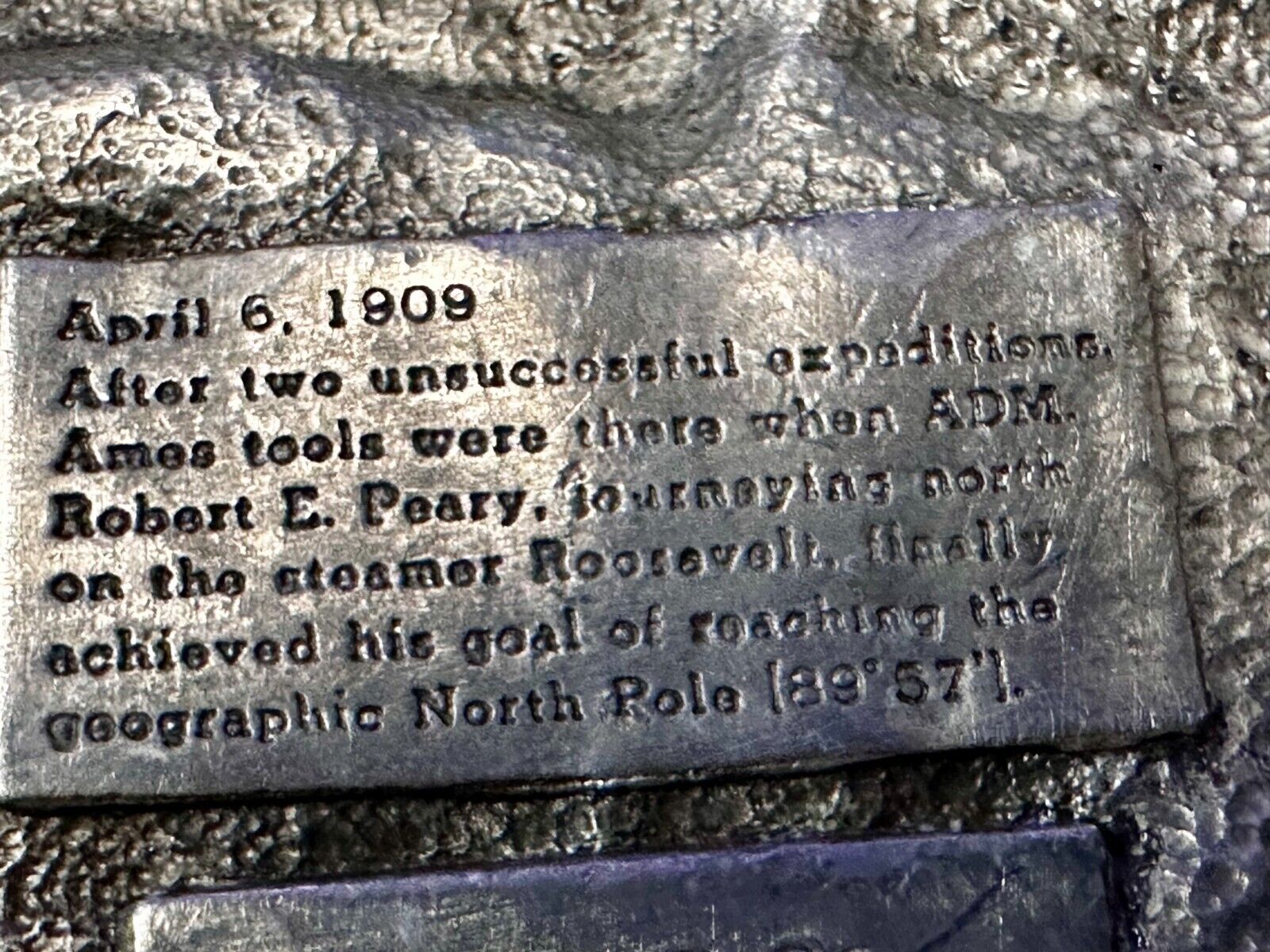 AMES TOOLS The Discovery of the North Pole by Robert E. Peary 1983 Belt Buckle