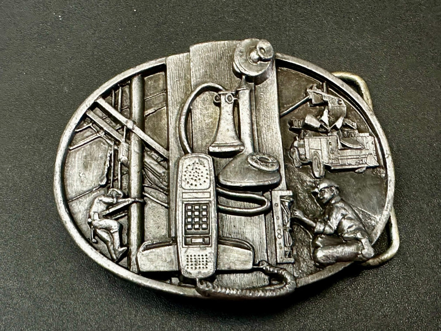 Telephone Lineman Line Electrical Worker Commemorative 1988 Siskiyou Belt Buckle