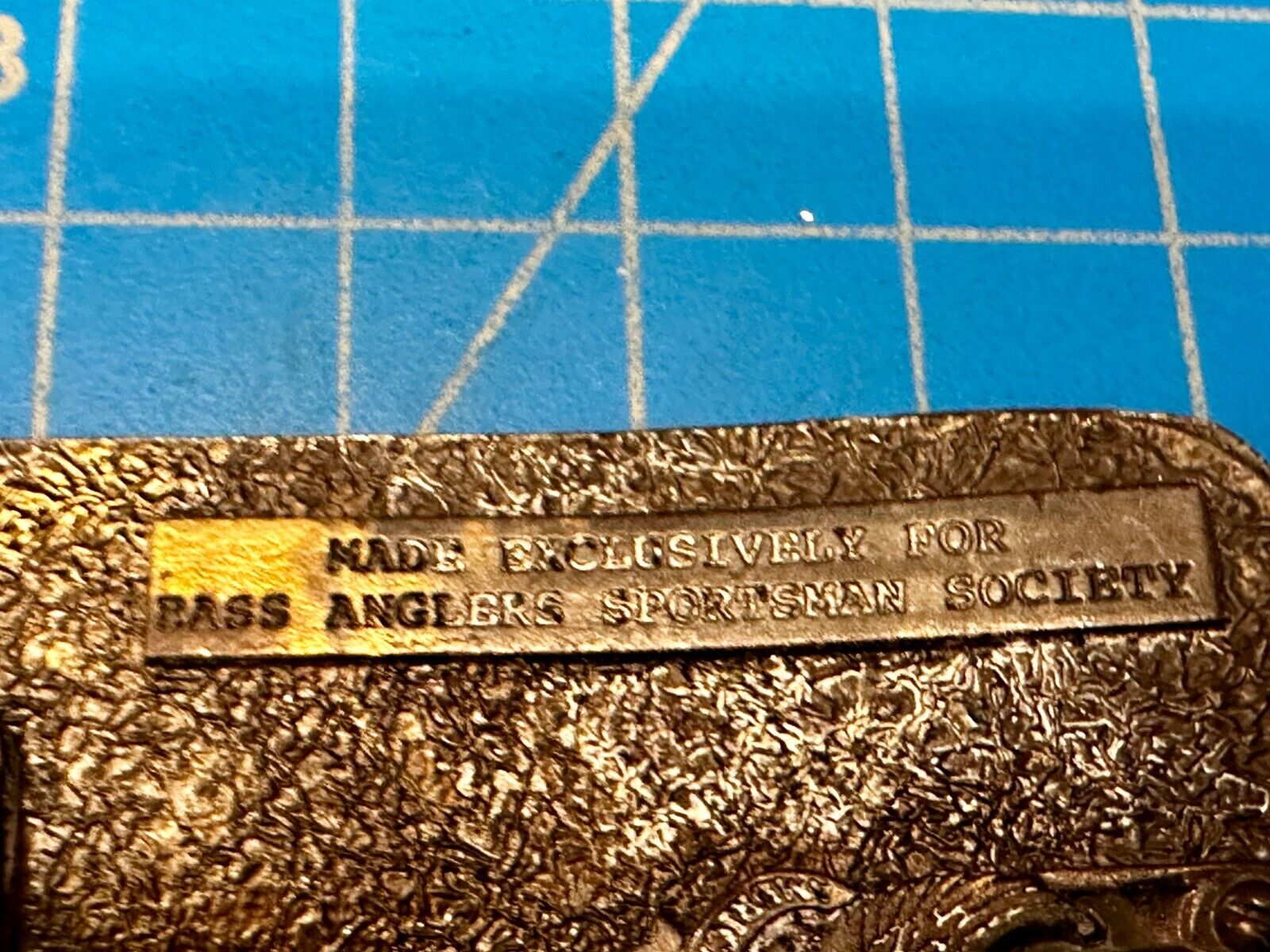 1988 Bass Anglers Sportsman Society Club Great American Belt Buckle