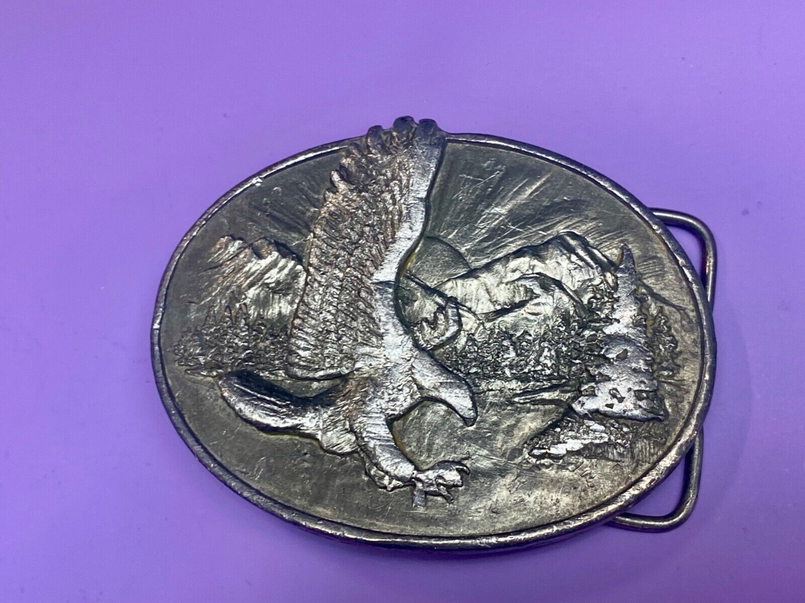 The Eagle - Bird and Symbol of Courage Freedom Siskiyou Vintage 1982 belt buckle