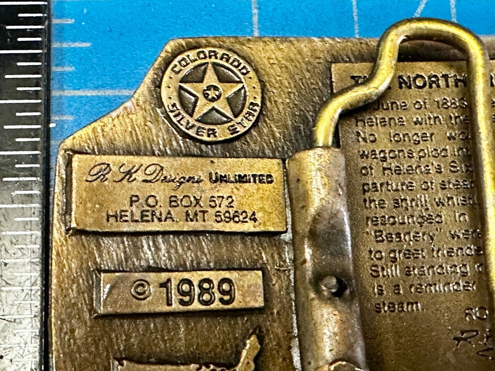 Vintage Helena Montana Queen City of the Rocks Vintage Commemorative Belt Buckle
