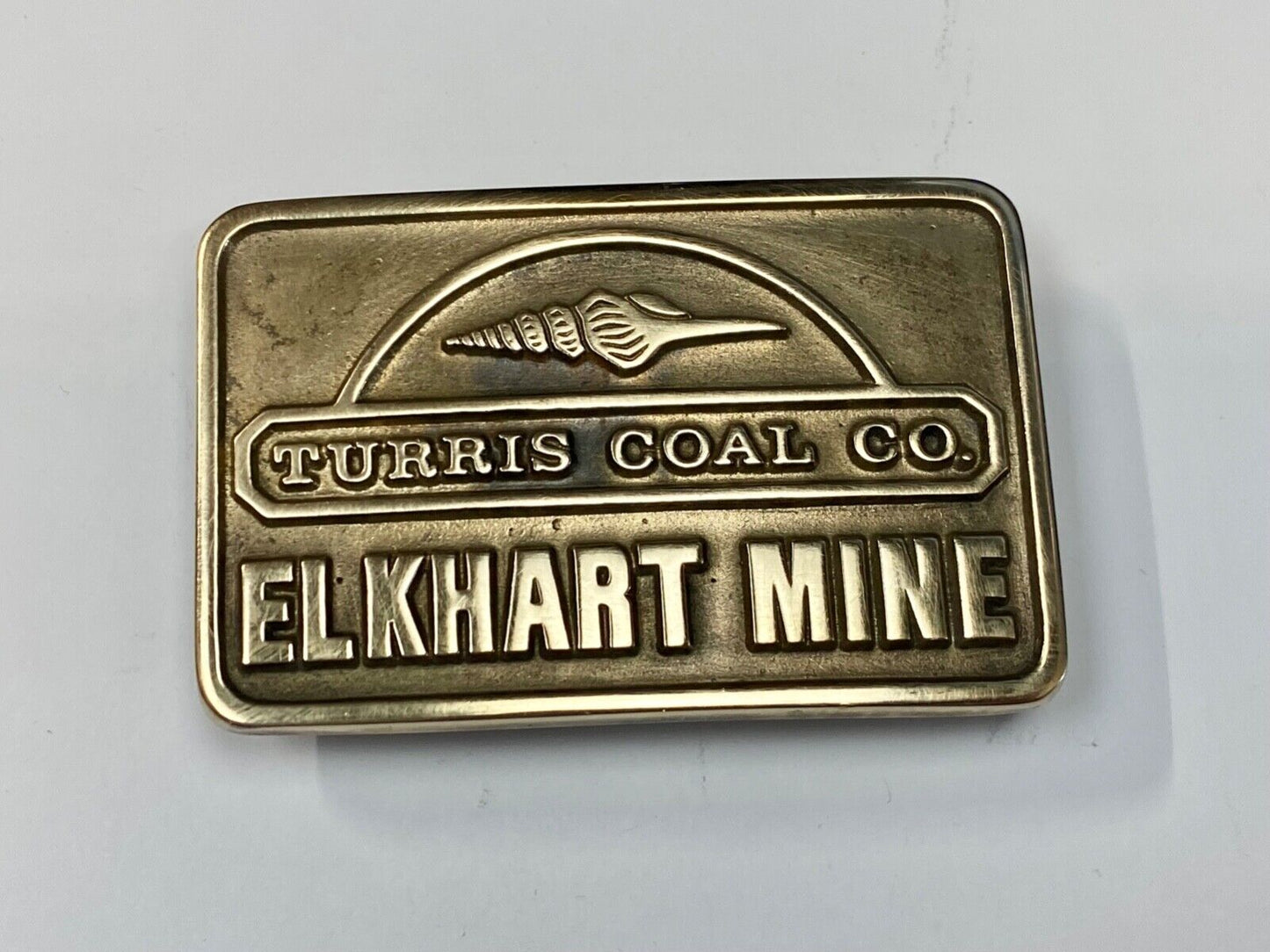 TURRIS COAL CO. ELKHART MINE ANACORTES BRASS WORKS BELT BUCKLE by ANACORTES