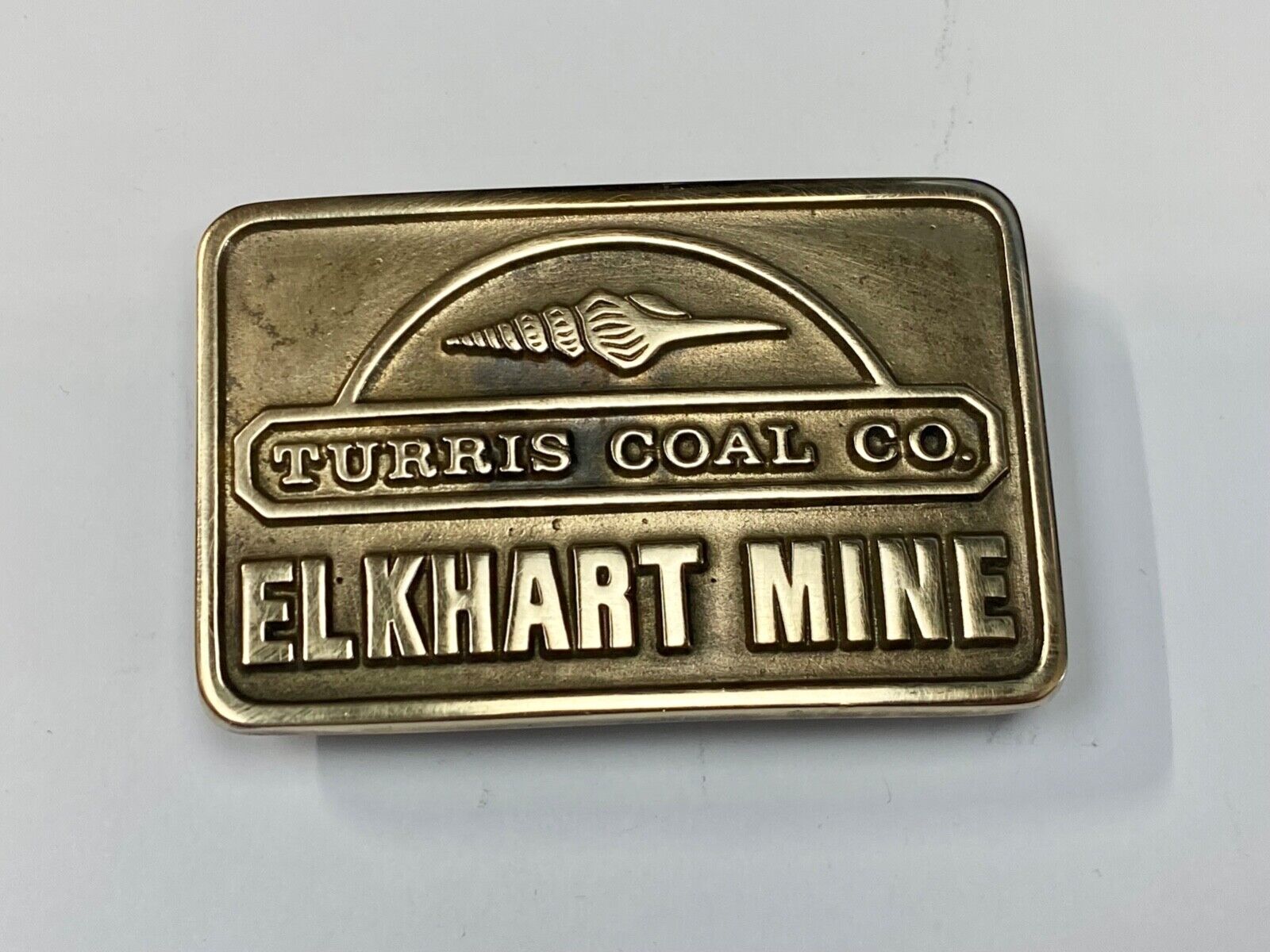 TURRIS COAL CO. ELKHART MINE ANACORTES BRASS WORKS BELT BUCKLE by ANACORTES