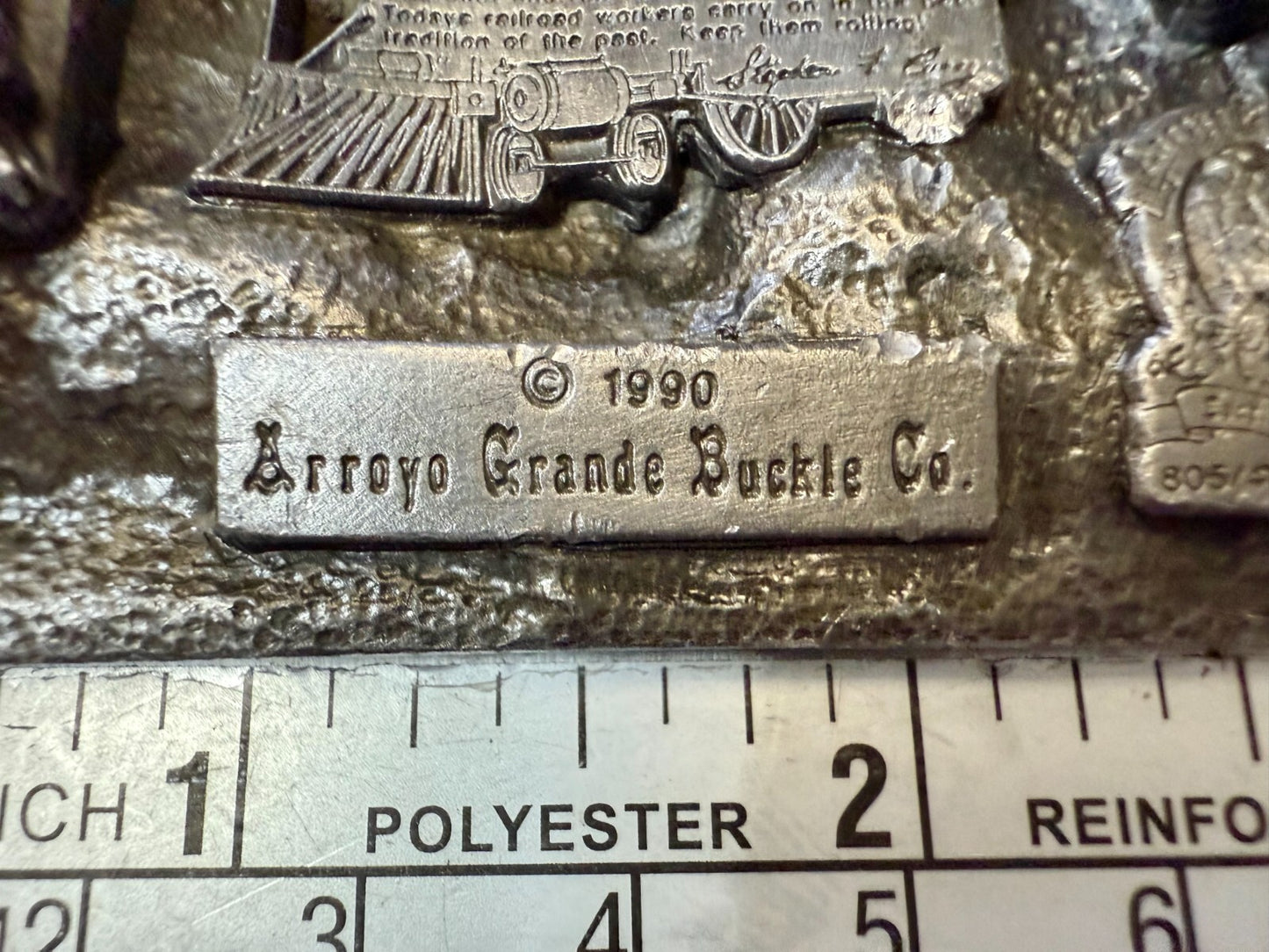 Vintage Historic American Railroad 1990 Commemorative Arroyo Grande Belt Buckle