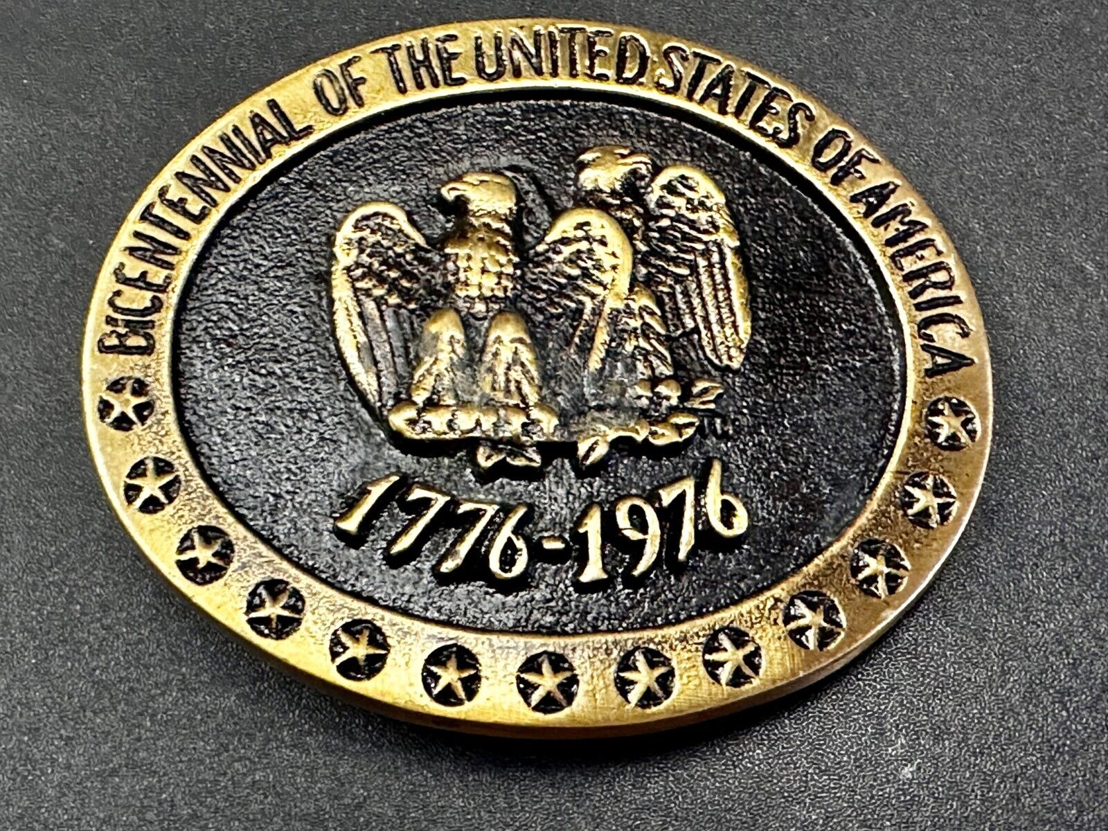 Bicentennial of the United States of America 1776-1976 Solid Brass Belt Buckle