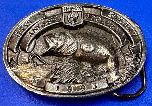 1993 Bass Anglers Sportsman Society Club Belt Buckle