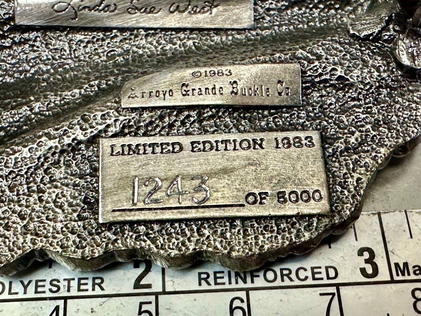 1983 American Aviation Commemorative Plane Pilots belt buckle by Arroyo Grande