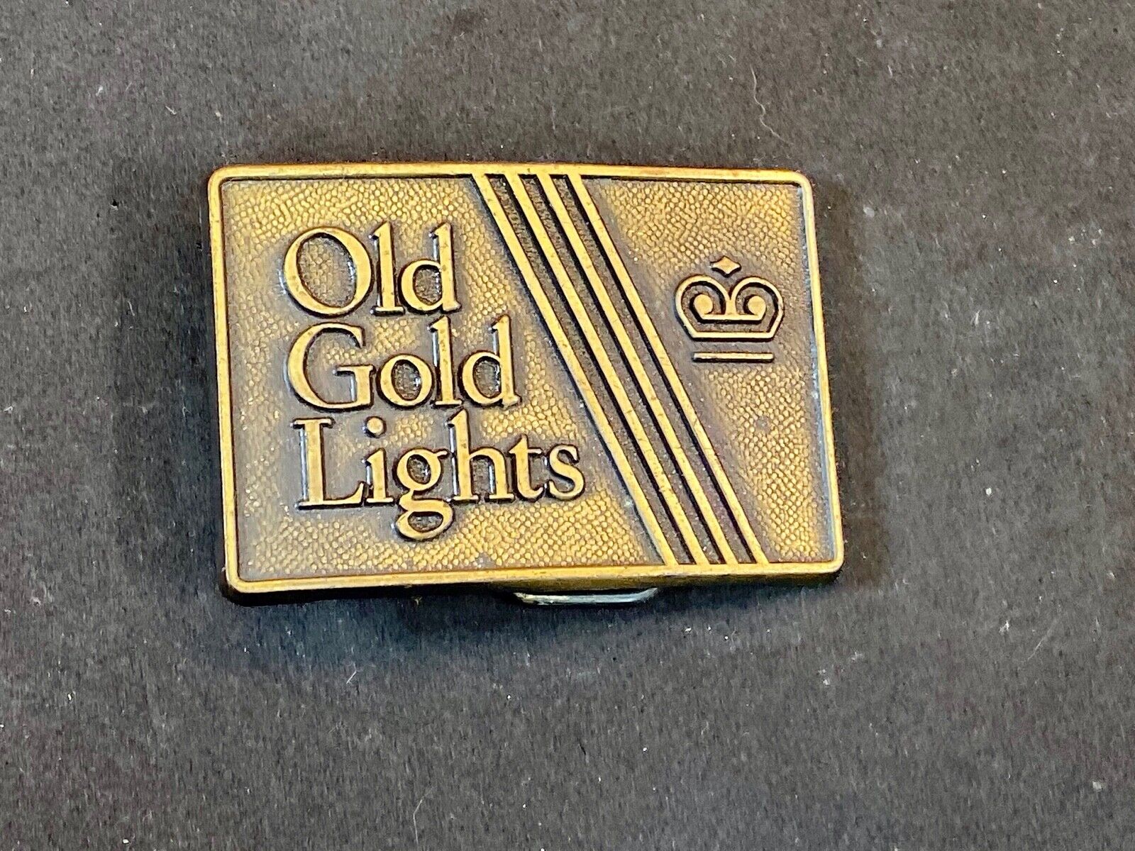 Vintage Advertising Old Gold Lights Tobacco Cigarette Company Belt Buckle Ldl