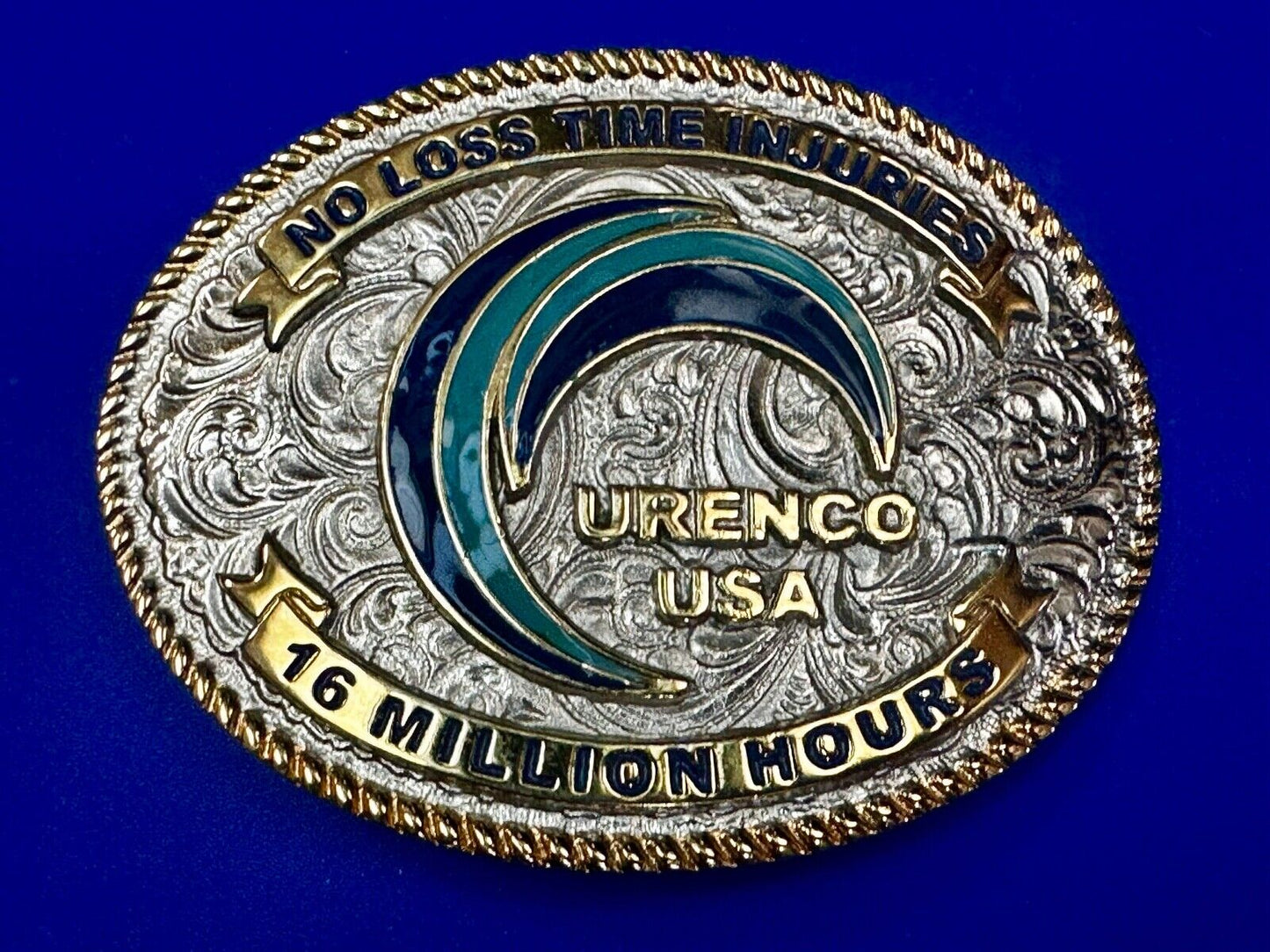URENCO USA New Mexico  No Loss Time Injuries 16 Million Hours Belt Buckle by JIM