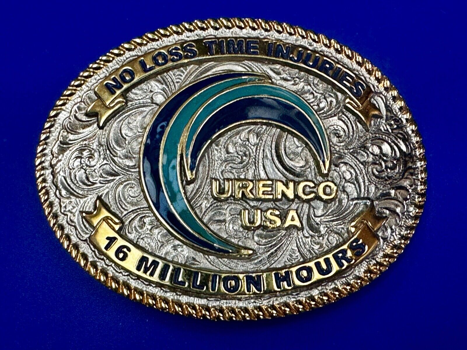 URENCO USA New Mexico  No Loss Time Injuries 16 Million Hours Belt Buckle by JIM
