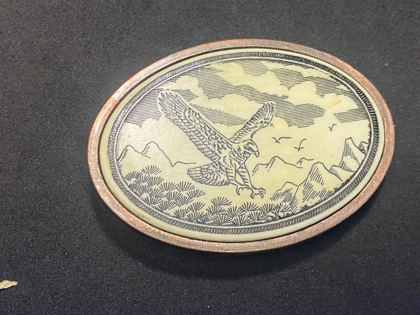 Vintage Hunting Eagle - Claws Out, Diving For Food Belt Buckle 