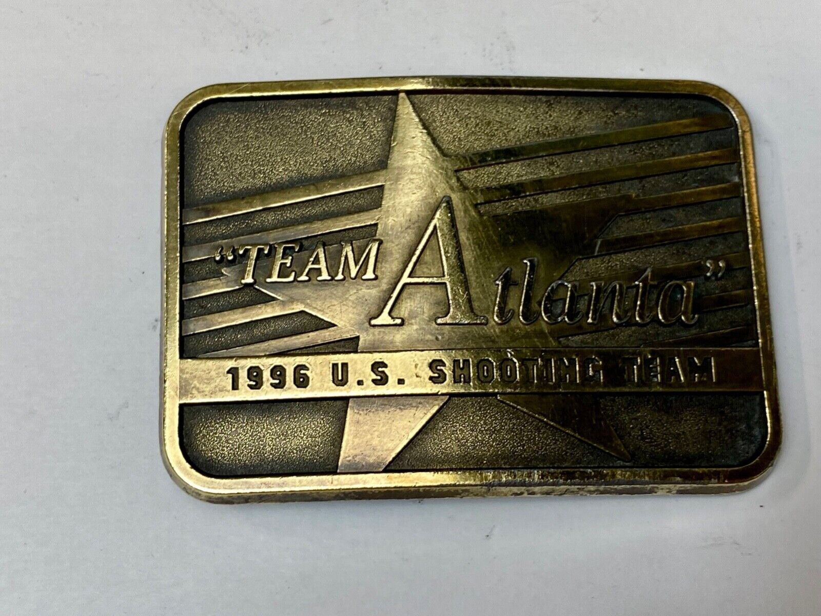 Team Atlanta 1996 U.S. Shooting Team Commemorative Vintage Belt Buckle