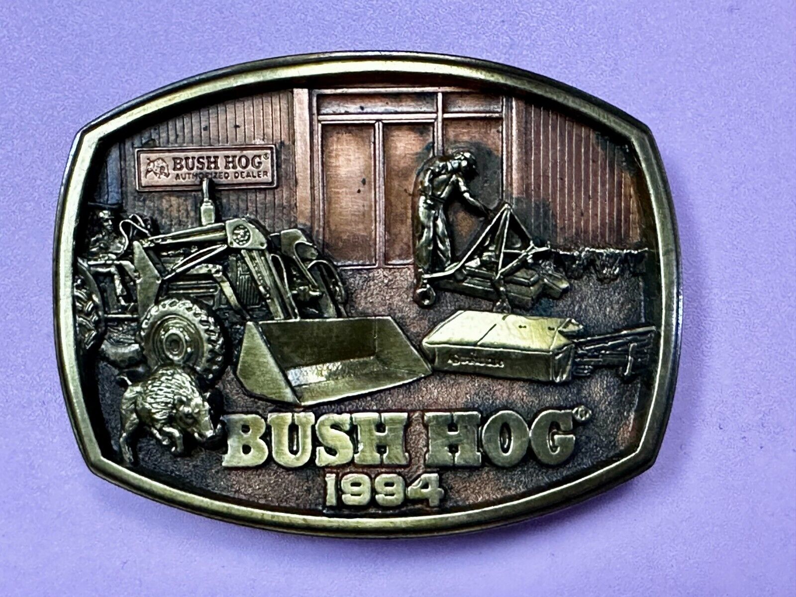 1994 Bush Hog The Legend Agriculture Machine Co. Commemorative Belt Buckle