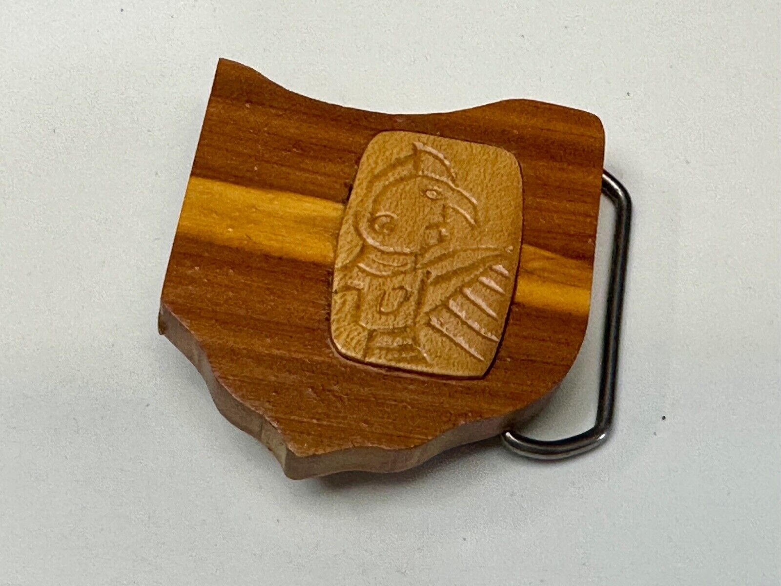 Artisan OHIO state cutout Custom Project wood Belt Buckle Sports fan?